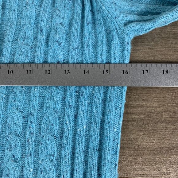 Nine & Company Womens Cardigan Sweater Medium Knit Blue Wool Blend - Picture 3 of 8